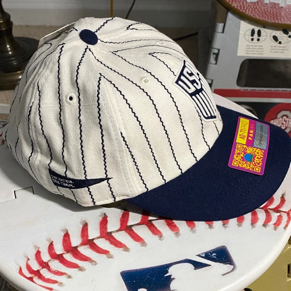US Soccer National One Nation One Team EST 1913 Fan Ink Yankee USA Hat Cap USMNT - Picture 2 of 6